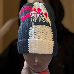 "Ghostface"/Scream inspired Handmade Crochet Beanie, Horror, Unisex, TEEN FIT*